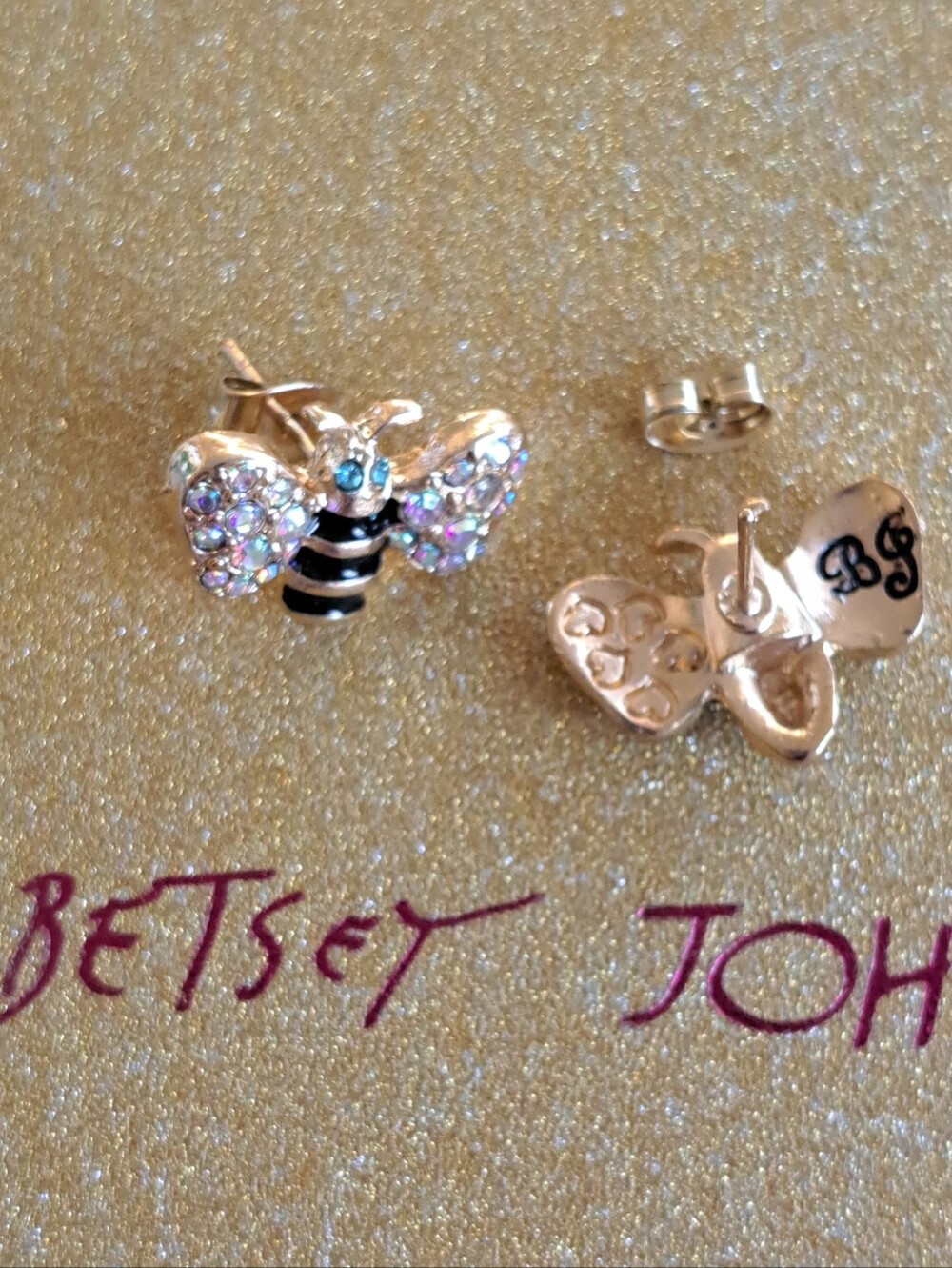 Signed Betsey J Bee Earrings - Picture 3 of 5